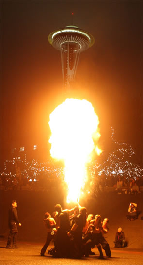 Fire performance at night